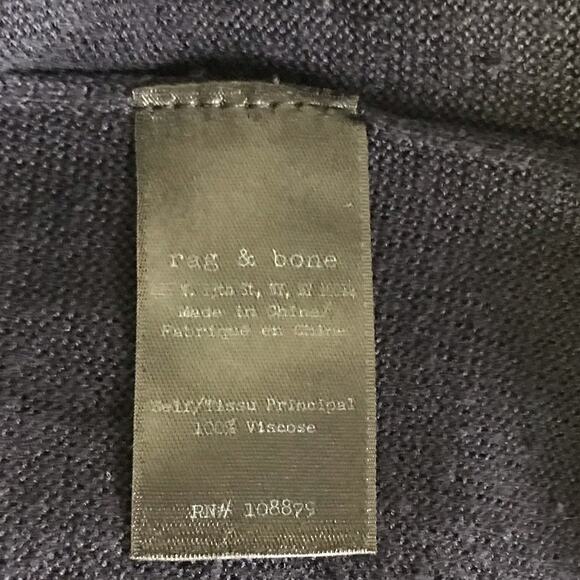 Rag & Bone Jean Women's Navy White 3/4 Lightweight Sweater Size S - Picture 7 of 8
